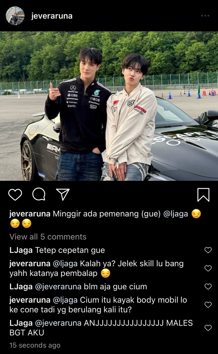 nomin1stt's tweet photo. Kalau di GaJe universe trs Jeve yg menang kira-kira bakal sesombong INI sih karena ya gakpapa seru aja ngeledekin abang-abangan kesayangan yg katanya pembalap andalan kampus itu tp ternyata malah kalah sama jagoan cantiknya 🙂‍↔️🙂‍↔️ https://t.co/a2UMtLPEZ2