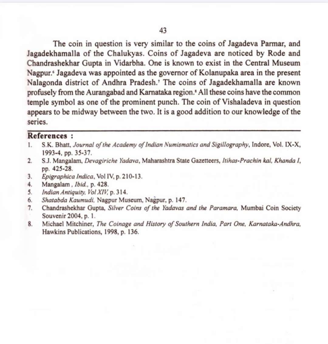 Copedestroyerr's tweet photo. Low iq Dodiya bandar. Any Kannada language connection itself debunks Hagela dynasty theory of this coin.

This coin is similar to Jagadekamalla Salunkhe &amp; Jagadeva Pawars coins that means the Visaladeva of this coin was from same 11th CE while your Visal hagela was from 13th ce. https://t.co/3KbqGp3d09