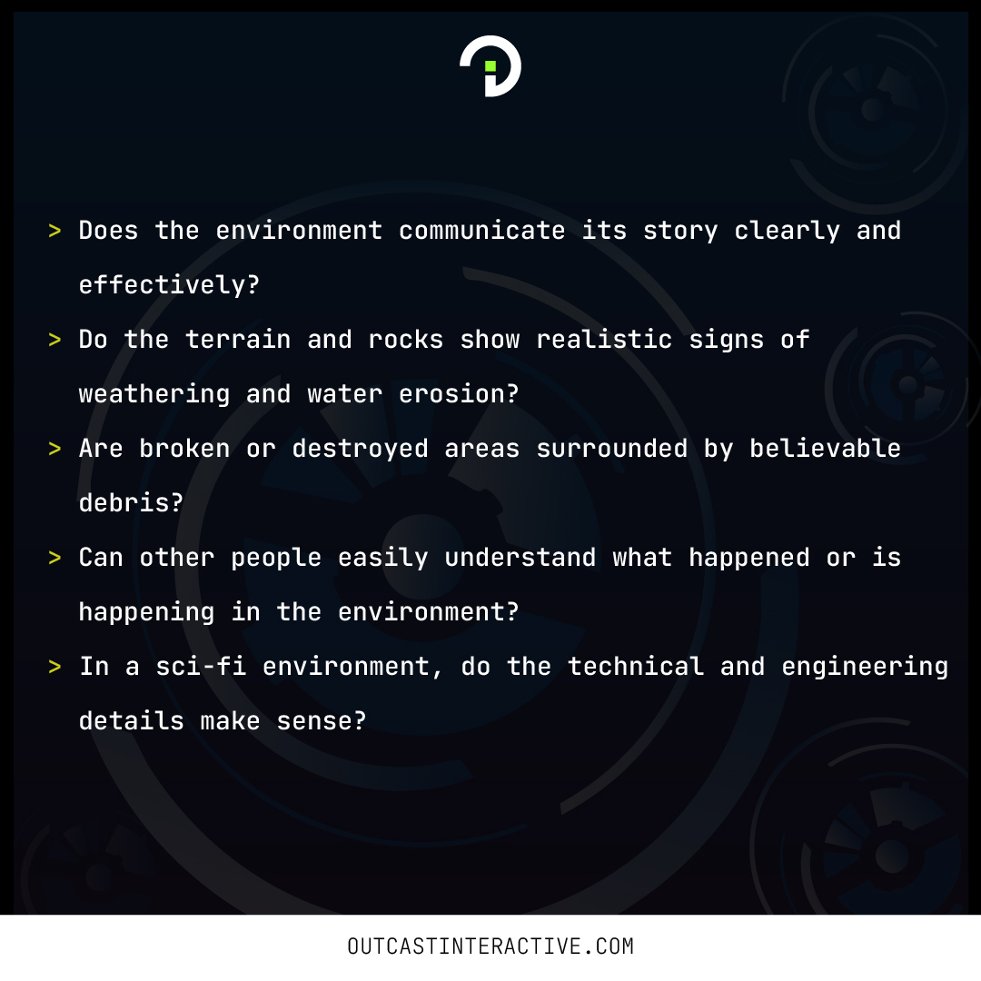 Outcastint's tweet photo. We've put together a checklist of the questions every environment artist should ask to create scenes that spark curiosity, evoke emotion, and leave a lasting impression.

Artstation: https://t.co/J4RQCSaiIa

#3dtips #3dartist #learn3D #3dquestions https://t.co/LJ3D767pjb
