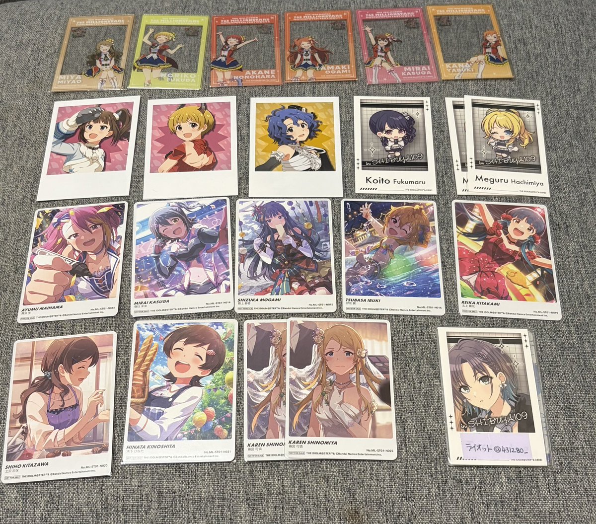 431280_'s tweet photo. 【譲渡①】アイマス　ミリオン　シンデレラ　SideM シャニ

アクカ定価(500円)
ポストカード・ブロマイド300円
その他100円 https://t.co/VqkePJAEha