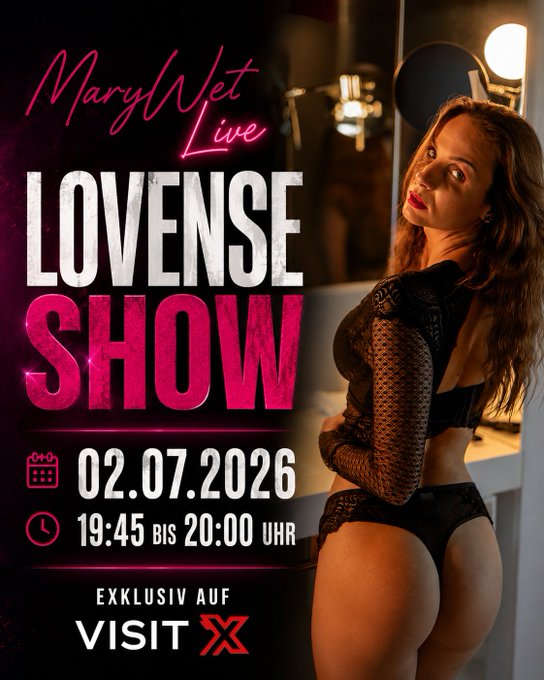 MaryWet - Du willst nicht nur zuschauen? 😈 Dann solltest du meine @VisitX_World Show nicht verpassen. Ticket liegt schon im Link bereit. Erstauflader kommen gratis rein 😘 👉 https://t.co/hfvRmZJVOY https://t.co/T9fIsxyXuF