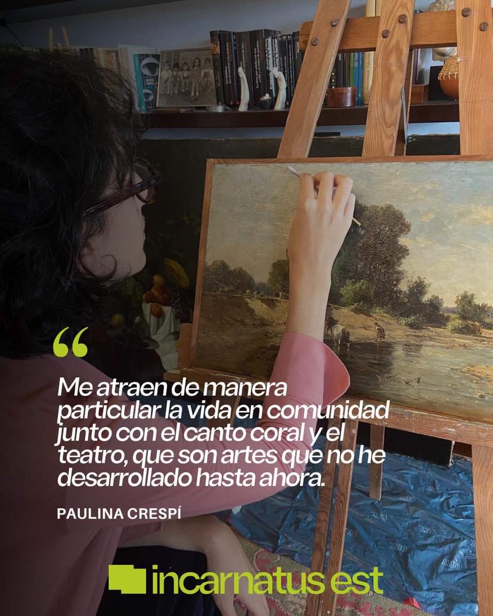 Incarnatus_est's tweet photo. Paulina Crespi forma parte de la primera promoción de Incarnatus est: una generación que comienza este camino con el deseo de estudiar, convivir y crecer en torno a la verdad, la belleza y la vida en comunidad.

Una escuela para quienes desean aprender a mirar más profundamente. https://t.co/7TIHbQ89cX