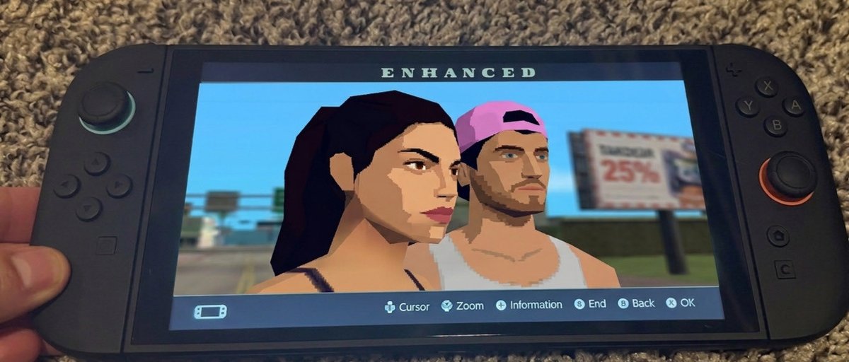 GTA6SixGuide's tweet photo. @GamingCentral26 @VICE GTA 6 on Nintendo Switch https://t.co/G2FSbBZDRI