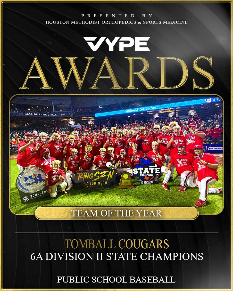 vypehouston's tweet photo. Congratulations to the Winners🏅 of the 2025-2026 VYPE Awards for Public and Private School Baseball players &amp; Teams of the Year, presented by @MethodistHosp!! #vypeawards https://t.co/CzWwPVC6zn