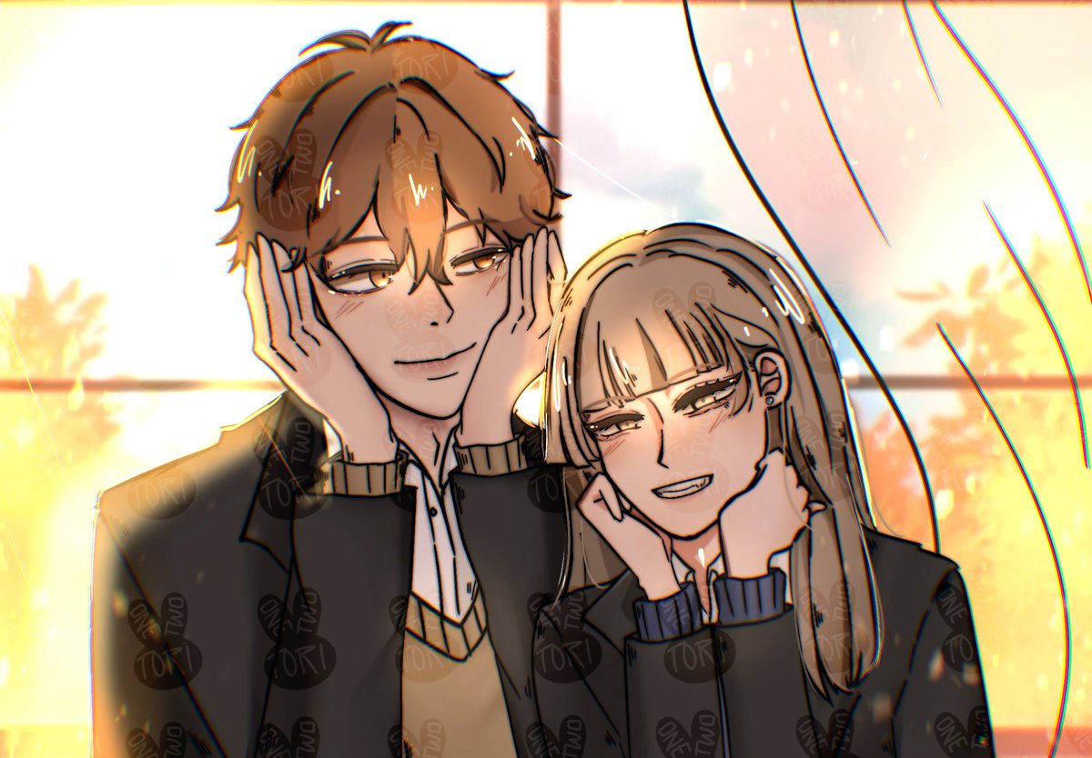 one2tori's tweet photo. A fanart of koyun and minato <33 

#koyunminato #therampartsofice #amamiyaminato #koyukihikawa #ship https://t.co/dCIlV0qWp7