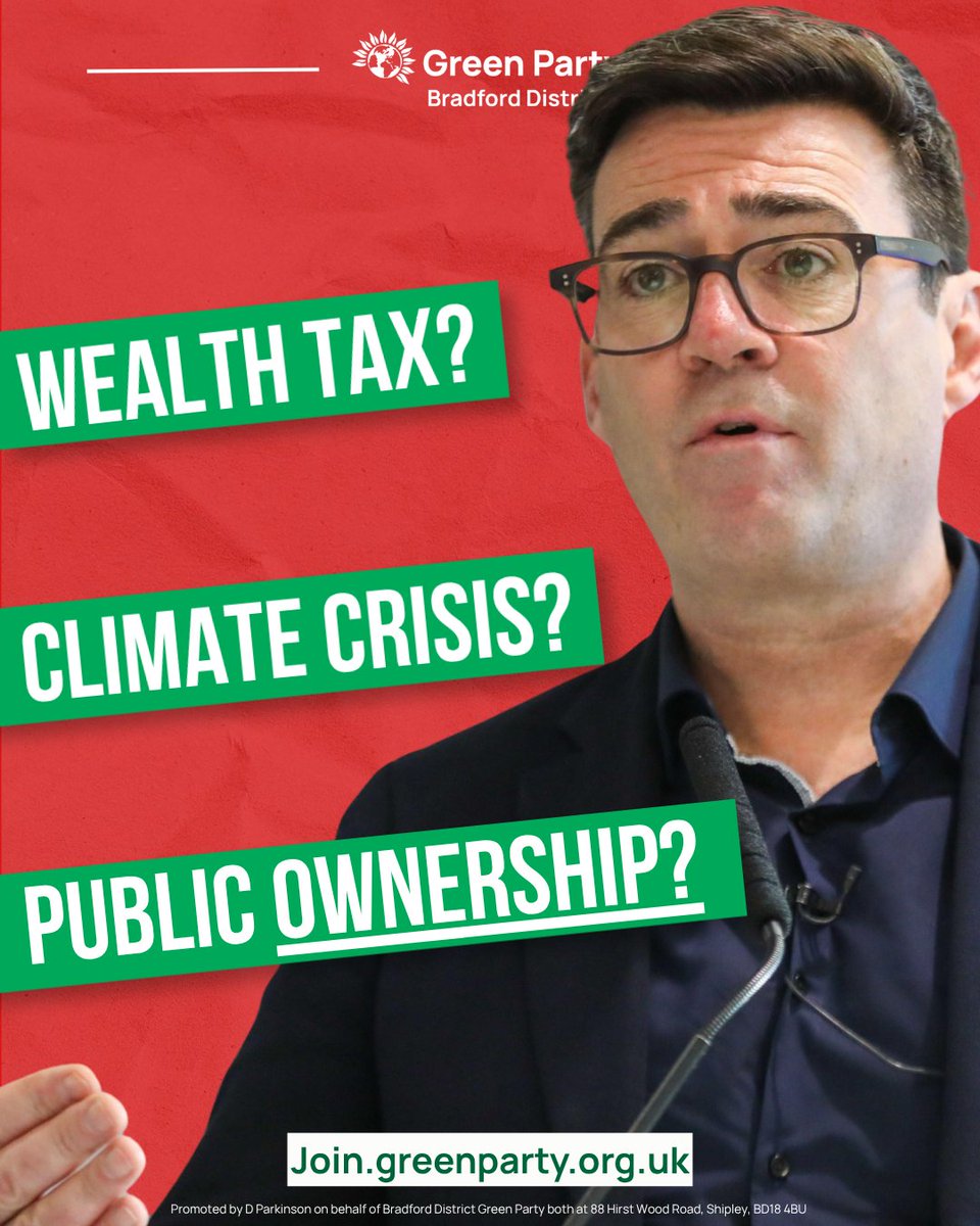 bradfordgreens's tweet photo. Andy Burnham's speech made no mention of the #ClimateCrisis, included no commitment to public ownership of water and said nothing about the urgent need to properly tax the super-rich.

Will this just be a Labour rebranding exercise?

For the real deal: https://t.co/MtUTsPTrvi https://t.co/cZejGgGsZD