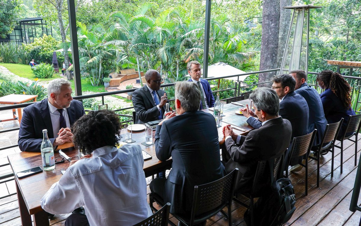 SingoeiAKorir's tweet photo. Delighted to exchange views with Hon. Rolf MUETZENICH, Member of the German Bundestag and Board member, Friedrich Ebert Foundation. We reflected on governance and peace and security issues in the East and Horn of Africa region and how our two countries could play a role.

 We were joined at the meeting by the German Special Envoy for the Horn of Africa and the Red Sea arena, Mr Heiko NITSCHKE and Political Counsellor @GermanyinKenya, Michael Pietsch. @ForeignOfficeKE