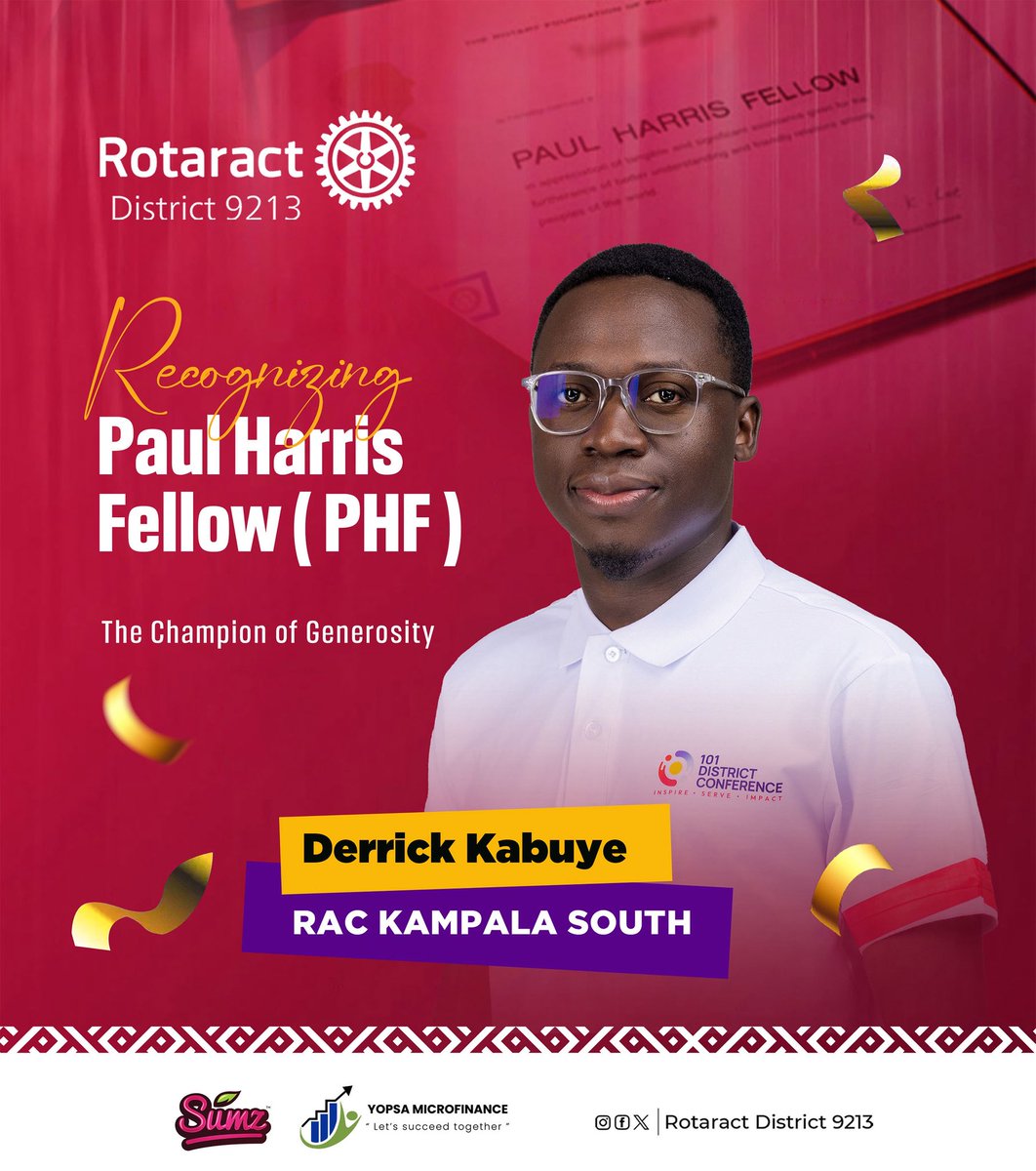 RotaractD9213's tweet photo. Today, we celebrate individuals whose passion for service continues to create meaningful change in their communities and beyond. Your dedication embodies the very best of Rotary, and this recognition is richly deserved.

#PaulHarrisFellow 
#RotaractLegacy https://t.co/VBPOnO4zaj