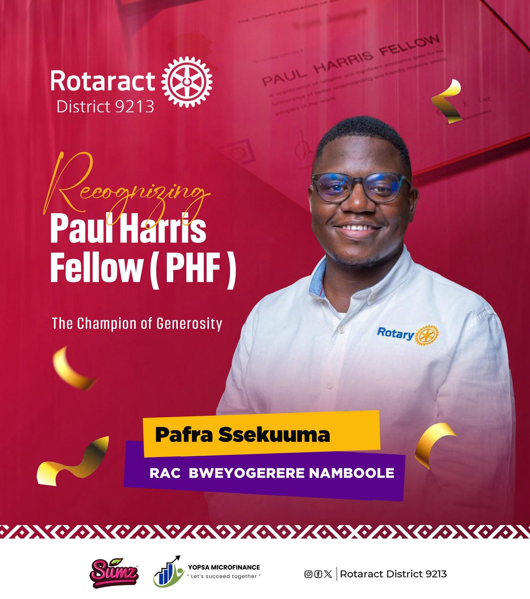 RotaractD9213's tweet photo. Today, we celebrate individuals whose passion for service continues to create meaningful change in their communities and beyond. Your dedication embodies the very best of Rotary, and this recognition is richly deserved.

#PaulHarrisFellow 
#RotaractLegacy https://t.co/VBPOnO4zaj