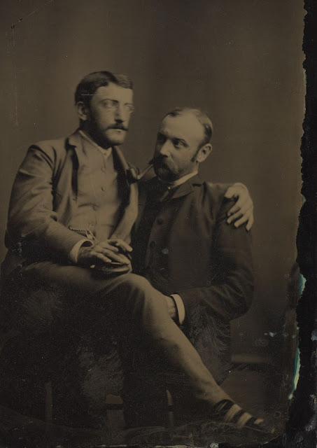 wikivictorian's tweet photo. Portrait of two unidentified men. Photographed in the 1870s. https://t.co/uVQ5NN2NS5