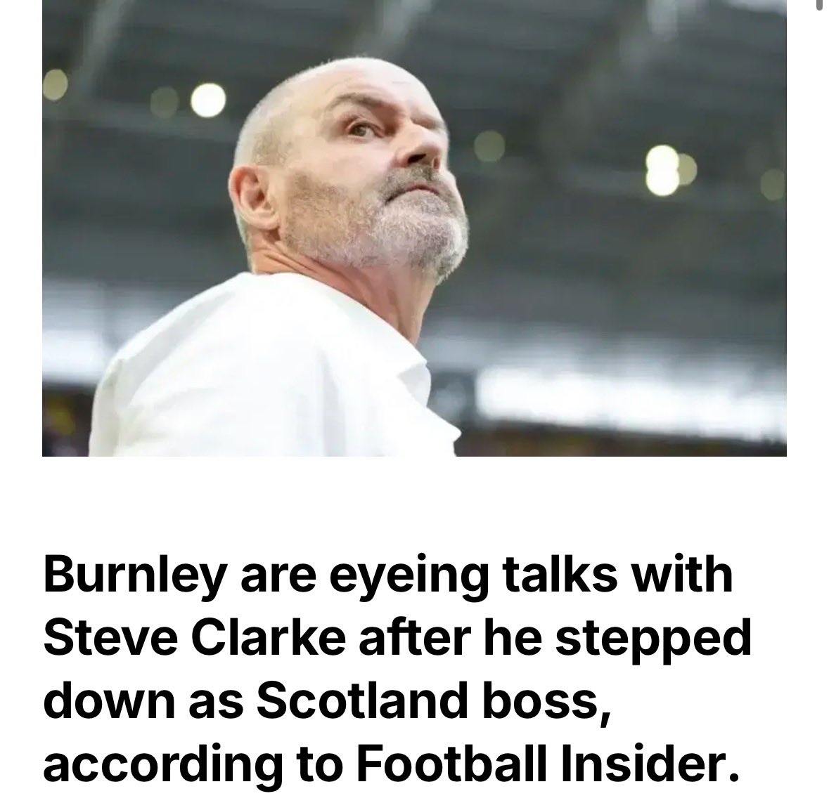 burnleyish's tweet photo. WOULD U TAKE STEVE CLARKE? 
#twitterclarets https://t.co/q9ZOL2wqus