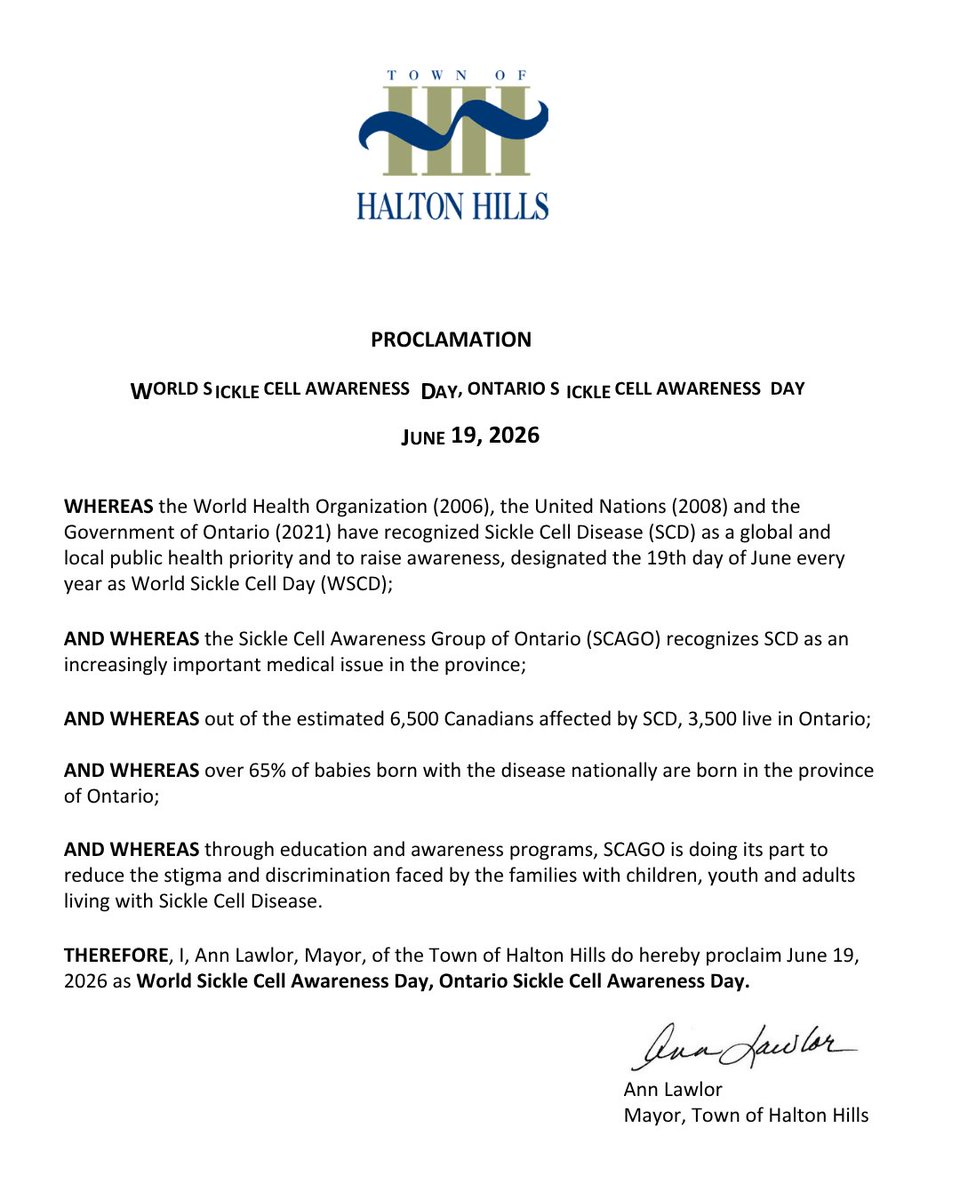 Sickle Cell Awareness Group of Ontario (SCAGO) tweet media