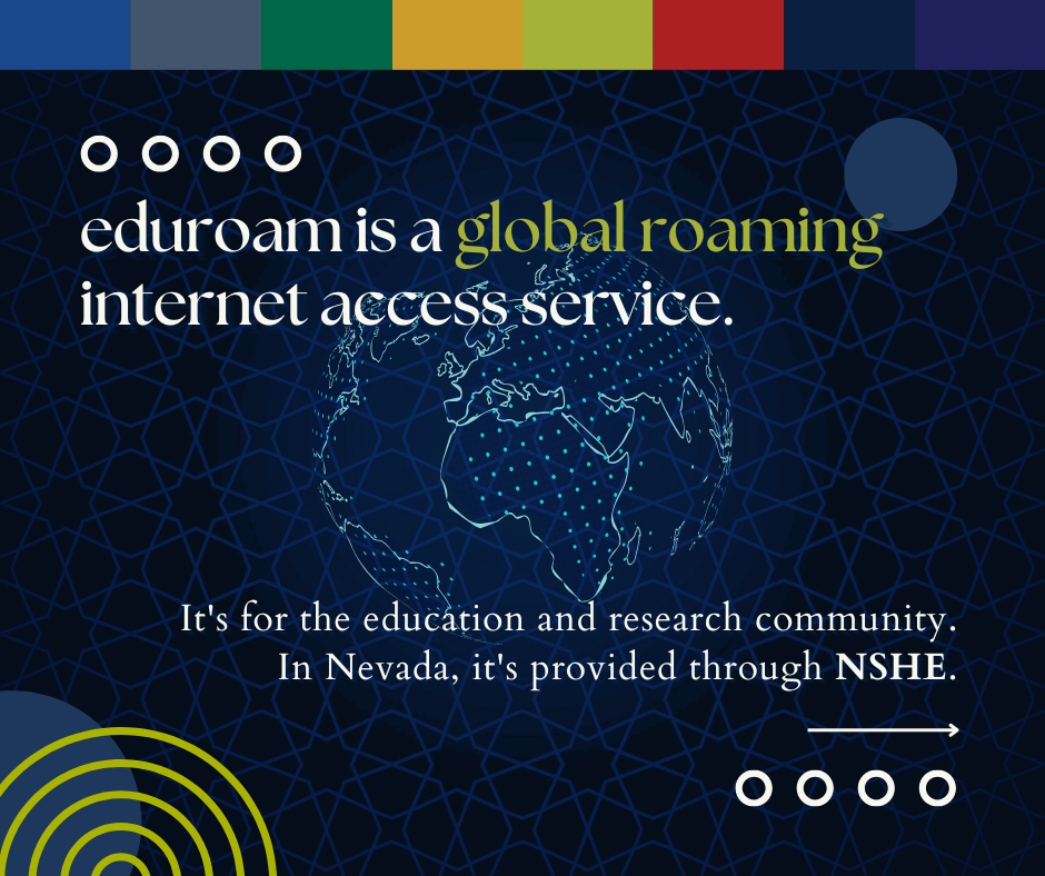 NSHE's tweet photo. Know a school, library, or public agency looking to improve Wi-Fi access?
@eduroam, provided in Nevada by the Nevada System of Higher Education, is available at no cost to eligible organizations. Learn more about the eduroam experience here: https://t.co/zBPMygOssu
#NSHE #eduroam