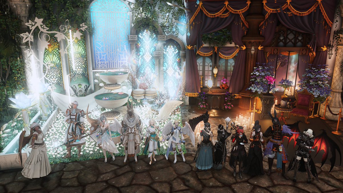Lbella_FF14's tweet photo. 今宵の #魔女の箒で描く夢 楽しんでいただけたかしら？
今回のサバトで２周年...特別な演出や見習いを迎えたり、いつもよりパワーアップした催し、今日まで魔女全員でこの日のために沢山考えてたくさん用意したのよ？楽しんでもらわないと困るわ？ふふ、冗談よ
３年目の私達も変わらず応援して頂戴ね？ https://t.co/CnDoGdj6us