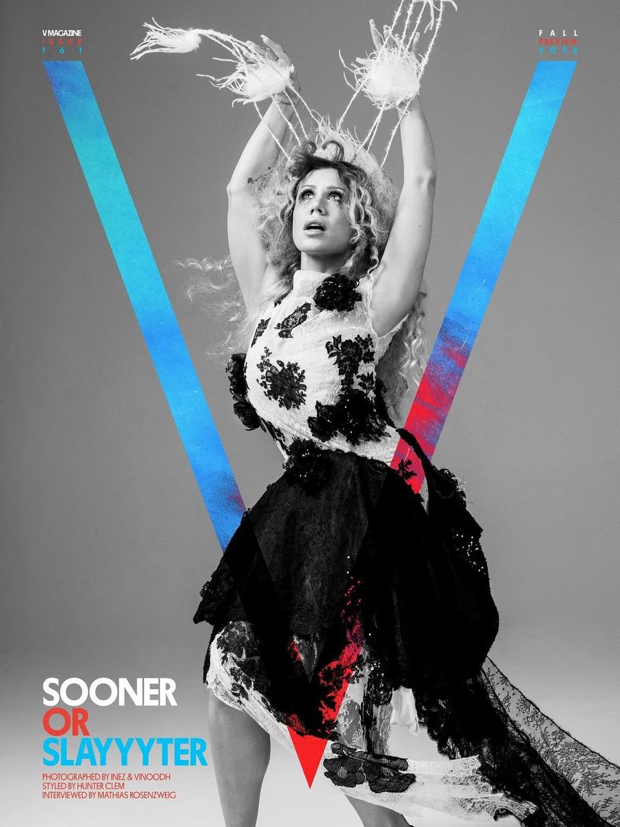 PopTingz's tweet photo. Slayyyter stuns on the latest edition of V Magazine. https://t.co/Xd1UxVnaSC