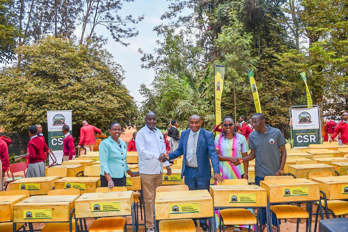 KeRRA_Ke's tweet photo. Earlier today, the Authority through its Corporate Social Responsibility (CSR) initiative, donated desks and chairs at Gachie High School in Kiambu County.

KeRRA, is keen on supporting education going beyond infrastructure, by empowering communities and creating opportunities for future generations to thrive in society.
#kerrachangingeducationlandscape
#kerrasupportingeducation