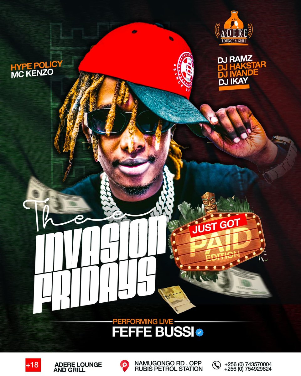 AdereLounge's tweet photo. This invasion Friday don't miss https://t.co/QnvSIpd7XQ