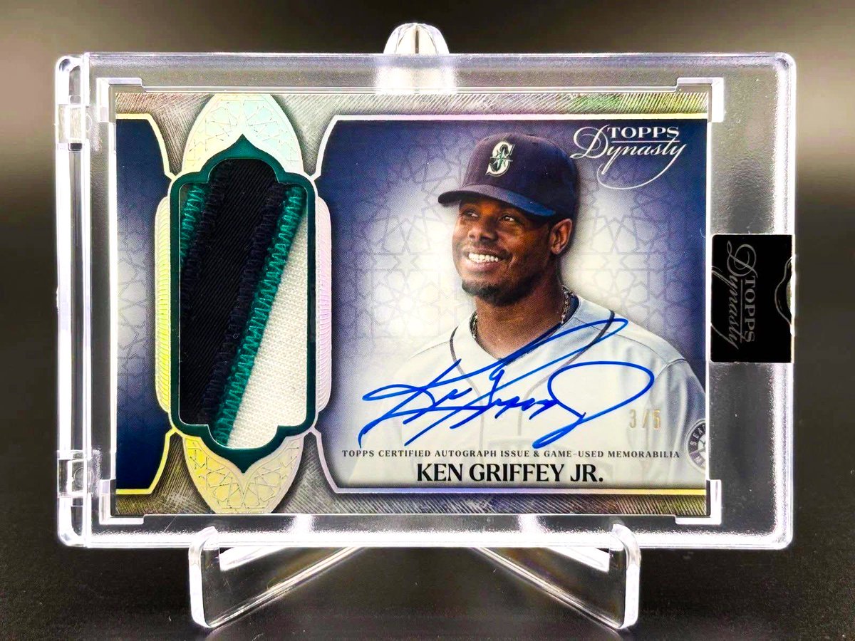 Collect's tweet photo. This game-used Ken Griffey Jr. patch card is straight 🔥 https://t.co/OlcqpANgjO