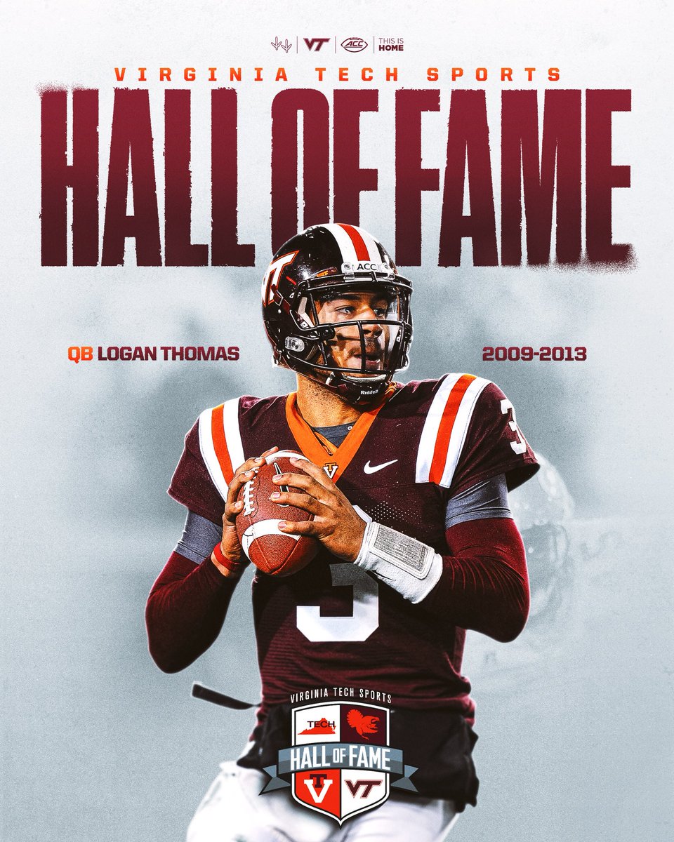 HokiesFB's tweet photo. A Hokie legend forever. 🦃🧡

Congratulations to Logan Thomas on his selection into the Virginia Tech Sports Hall of Fame!

#LetsGoHokies| @LoganThomasSr_6 https://t.co/sdrIvGMhLJ