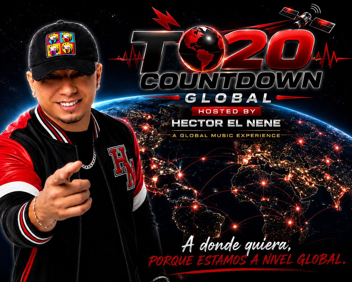 HectorElNene1's tweet photo. One countdown.

One vision.

A worldwide mindset.

Top 20 Countdown Global.

Hosted By: Hector El Nene

A donde quiera, porque estamos a nivel global. 🌎🎙️ https://t.co/OnTDNjKkuO