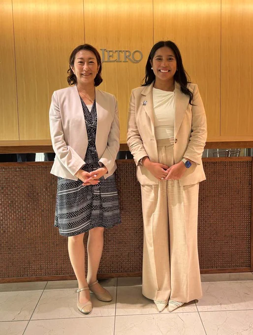 Photo featuring DAS Coldiron and Executive Vice President Mio Kawada standing next to each other.