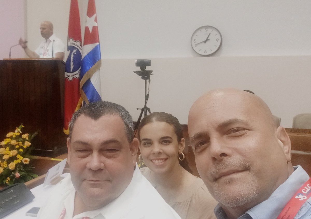 GHNordelo5's tweet photo. Felicitamos a nuestro hermano Osnay Miguel Colina, y le deseamos muchos éxitos en sus nuevas responsabilidades como Secretario General de la #CTC #Cuba #CDRCuba #LaPatriaSeDefiende https://t.co/E1MEEPZgDX