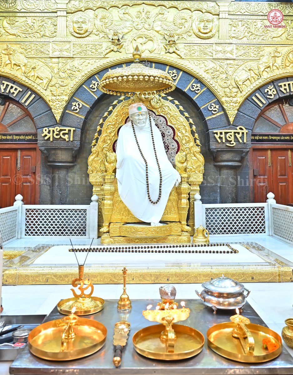 SSSTShirdi's tweet photo. *!! ॐ साई राम !!*
*श्री साईबाबा संस्थान विश्वस्त व्यवस्था,शिर्डी*
*!! ॐ Sai Ram !!*
*Shri Saibaba Sansthan Trust, Shirdi*
≈≈≈≈≈≈≈≈≈≈≈≈≈≈≈≈≈ 
*आरती :-शेजारती*
*सोमवार २९ जून २०२६*  
*Aarti :-Shejarti*
*Monday 29 Jun 2026* https://t.co/gnbFkB49Hi