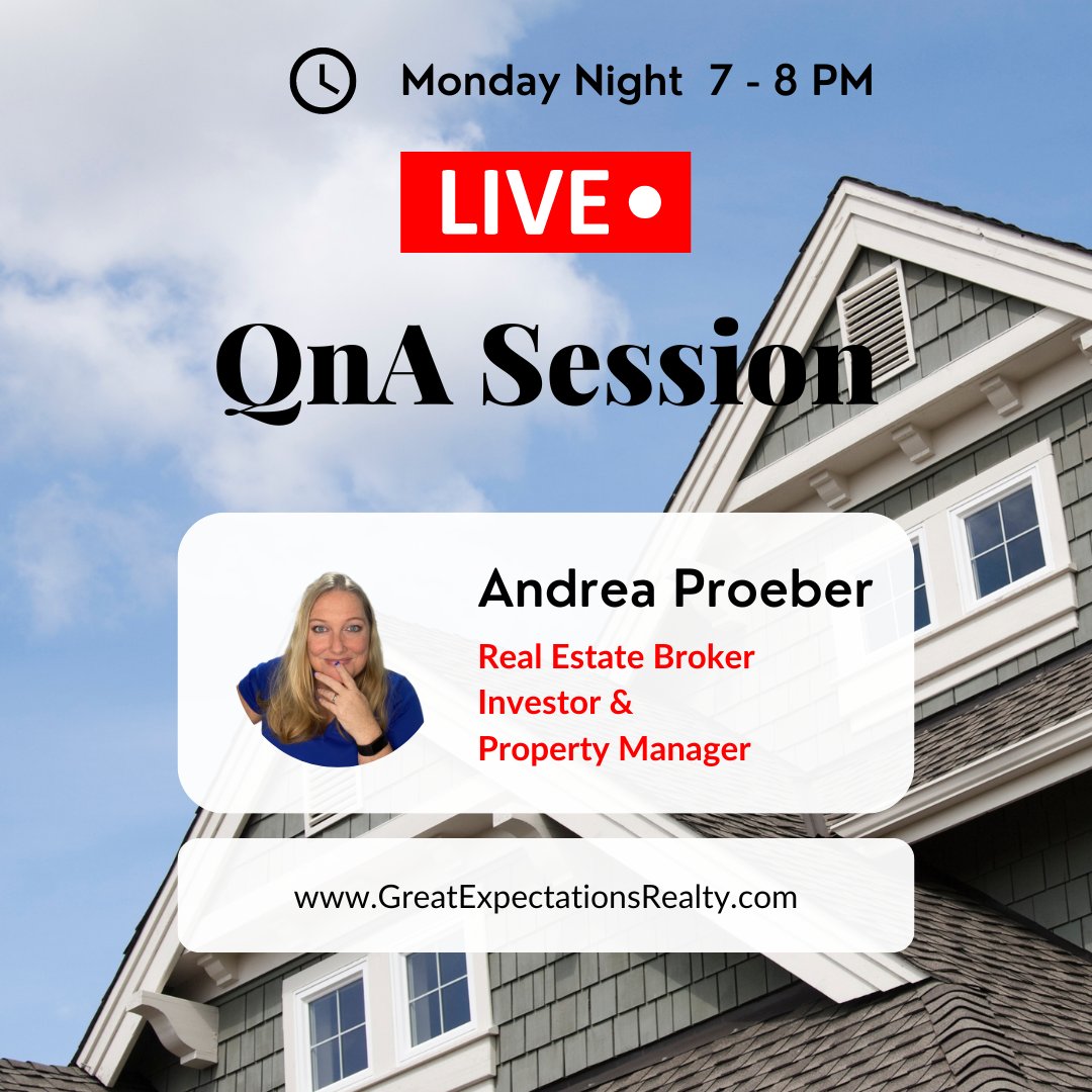 Andrea_Realtor's tweet photo. It's Tonight! 
Join me on our Youtube Channel for a live Q&amp;A session!
https://t.co/pxfwXBKSHh https://t.co/2pIrwRORAq