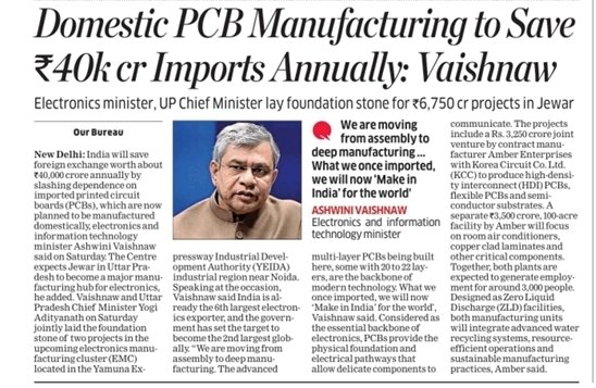 Normal_2610's tweet photo. India assembles $123bn worth of electronics but domestic value addition is only 18 to 20%

When Maruti-Suzuki came to India, it did not just sell cars. Over time, it created an entire auto-ancillary supply chain around it.

Apple ecosystem and the new electronics plants coming online can create a similar shift. It will take time, but these factories can build an electronics supply-chain belt around them - from components and jobs to exports, forex earnings, and eventually even a political vote bank.

India imports ₹40,000 crore in printed circuit boards every year, These are the green boards inside every phone and laptop that carry all connections between chips. 

Making phones in India without making PCBs means capturing volume but missing the value. Amber's ₹3,250 crore JV with Korea Circuit to make 20 to 22 layer HDI boards is the kind of deep component work India has never done at this level.

India electronics import bill crossed $116bn in FY26 while electronics exports were $38bn. That is a $78bn gap inside one sector. 

About 40% of component imports come from China. PCBs alone account for ₹40,000 crore. India meets 88% of PCB demand through imports and 90% of copper clad laminates, the base material for making PCBs, still comes from overseas. 

Amber Korea Circuit JV at Jewar is a 70 to 30 partnership bringing Korean process technology into Indian factories and many plants will come online soon

India makes 99% of its smartphones domestically but puts in only 15 to 18% of the value. Rest is imported parts snapped together on assembly lines. PCBs are where that changes. 

A 20 layer HDI board is not something you assemble, you fabricate it through dozens of chemical and precision steps. 

India PCB production is just ₹18bn against consumption of ₹135bn. Government has approved ₹22,919 crore under ECMS and 12 semiconductor projects worth ₹1.64 lakh crore. 

Moving from assembly to fabrication is where India builds real industrial depth

this is not just 40k import but look 10 year later 1 lakh cr + will be save and much more ... think in long term :)