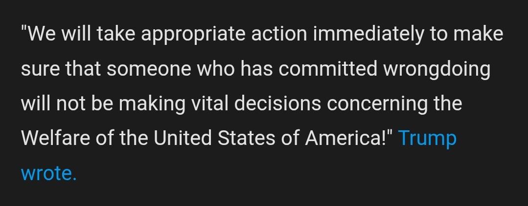 AndyRT18's tweet photo. @WhiteHouse Talk about hypocrisy. Or Trump going to resign? @POTUS https://t.co/K6mI7kyUMh