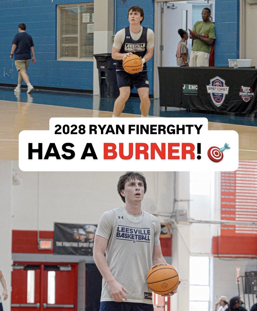 RyanFinerghty's tweet photo. Some Highlights from the @eciteamcamp in Jacksonville! Went 9-1, lost in the Championship 
Had a 30pt game vs Ben L Smith
Hit 29 threes across the 4 days
Averaged 13, 3, and 2
Shooting Splits: 42%|43%|88%
@RussFrazier107 @LeesvilleMBB https://t.co/cpljQrC5Li