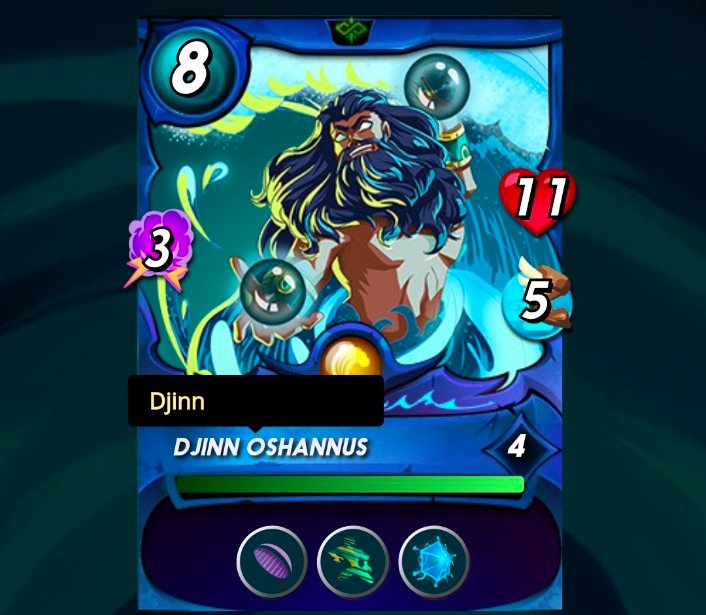 mirzaiqi's tweet photo. Why wasn't the Djinn Oshannus card's max level not working?  — Hive https://t.co/ue9ekZZRpl #splinterlands #play2earn https://t.co/NizgBifgCm