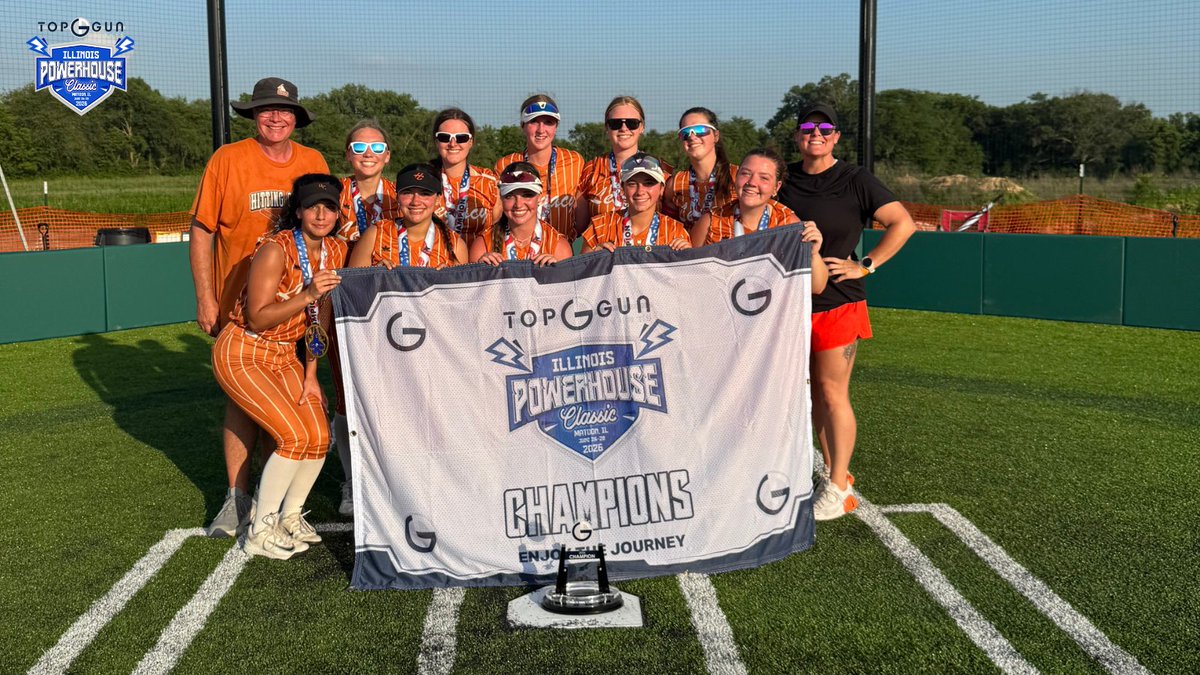 TopGunEvents's tweet photo. Congratulations to our 16U division winners for battling through a competitive weekend and finishing on top! 

Your Top Gun Illinois Powerhouse Classic champions and finalists are here! ⬇️
16U Champs- The Hitting Center Elite Lessen @HCLegacy16U
16U Finalist- Velocity Fastpitch National Mix Milwaukee @Velocity_GB

#TopGunEvents #PowerhouseClassic #Illinois #Champs #Finalist
