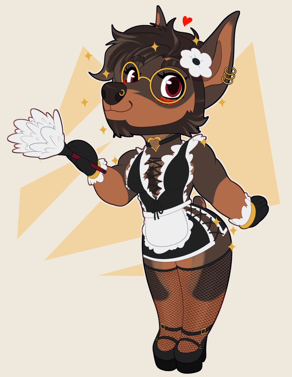 RyanYeenArt's tweet photo. Maid dog is real and ready to be of service~ https://t.co/VOa5jbiYOj