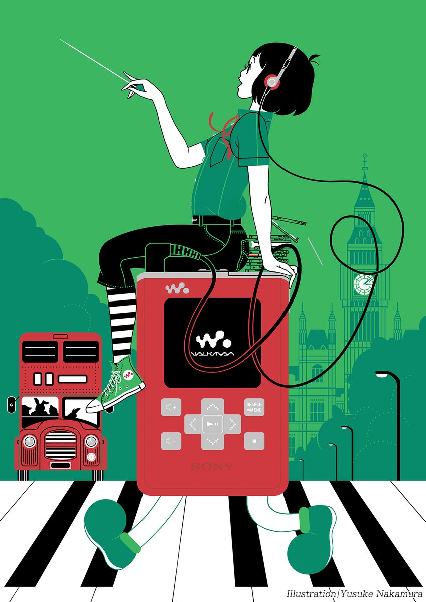 kazekissa's tweet photo. 今日は #ウォークマンの日🎧47歳のお誕生日おめでとうございます🍰 高１でWM-EX1、今はNW-A306、そして21年前にはNW-HD5を描かせて頂きました／ https://t.co/dnWwfedRnr