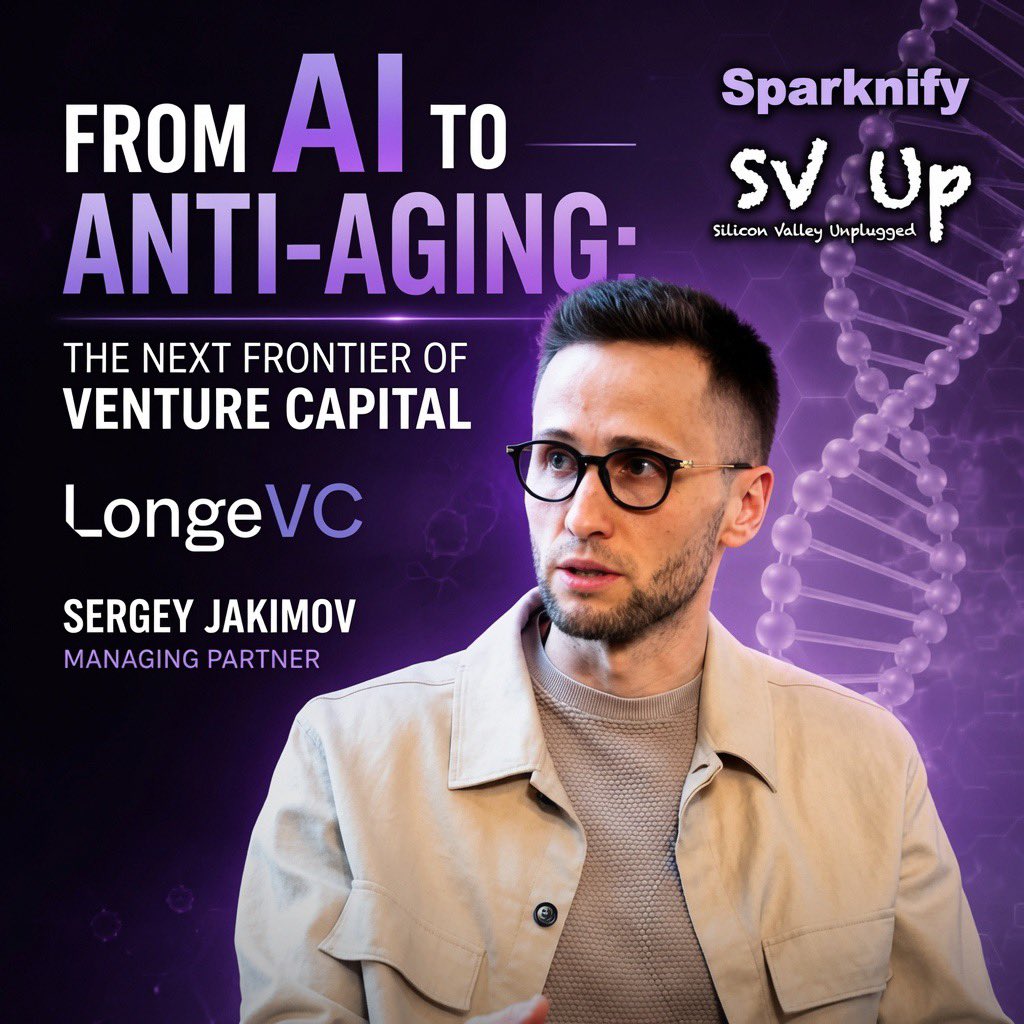 sparknify's tweet photo. What if the next trillion-dollar Silicon Valley frontier isn’t another app or AI model — but human longevity?

🎧 Watch: https://t.co/WPkRaXQNK2

Join us at Taiwan Venture Day: https://t.co/wdnesnDD5P https://t.co/TvMfQghqK0