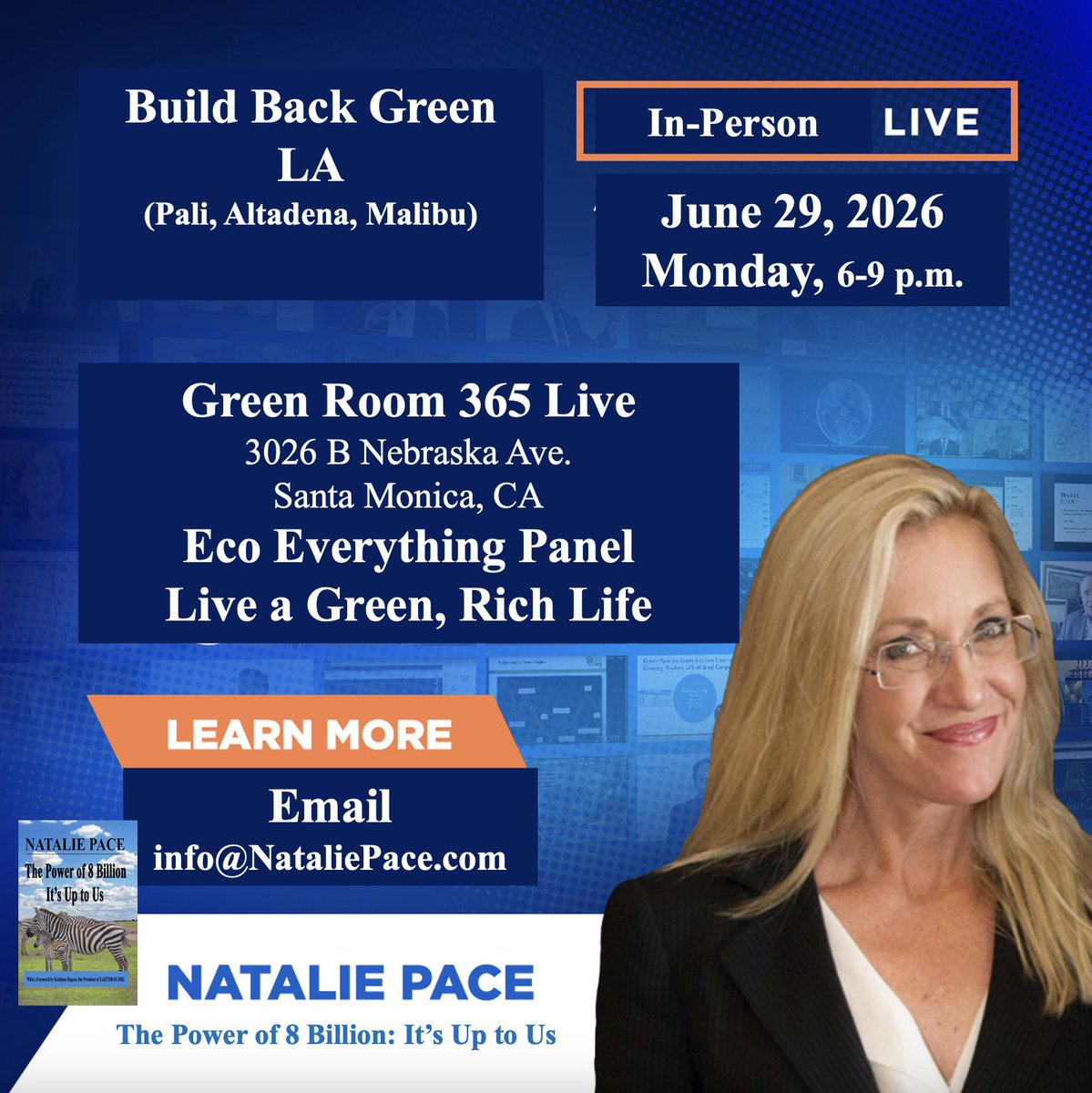 NataliePace's tweet photo. Join me live in Santa Monica, CA or stream online at https://t.co/5Qu0KRcQ7M. Build Back #Green LA.
https://t.co/OzWFAz4Z6l
#regenerativeagriculture #biking #water #landscaping #composting #noplastic #student #gardens
@Earth_Gratitude @glennsteve @plantprefab @RickCarusoLA https://t.co/mtcMYkixox