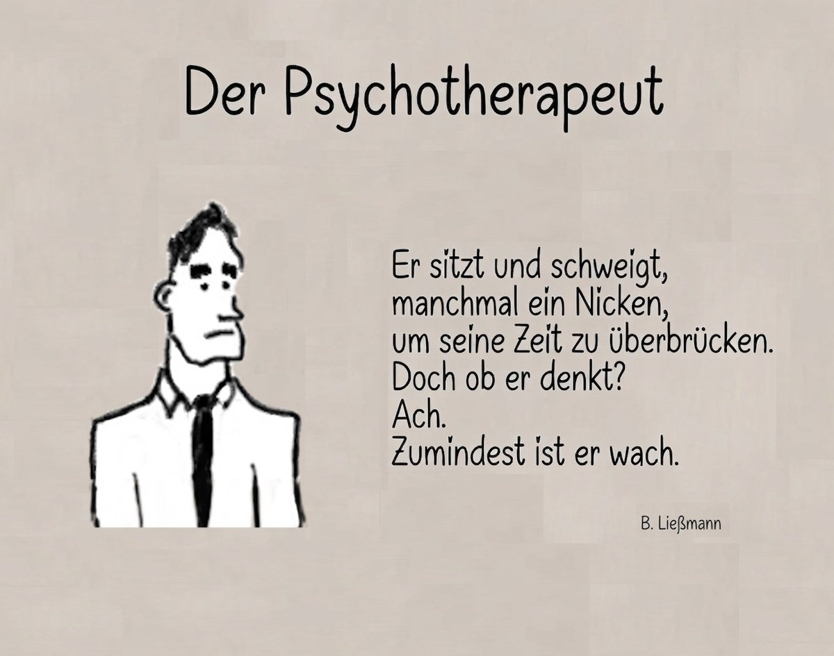 Lenny_Biessmann's tweet photo. Ob ein Therapeut gedanklich anwesend ist, lässt sich nur schwer an der Mimik ablesen.

.
.
.

#psychotherapie #psychiatrie #mentalhealth https://t.co/IOg4jcYLkF