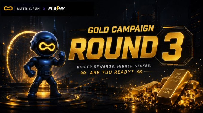 FlashyFi's tweet photo. Prediction markets are becoming a new way to engage communities, in addition to becoming a way to forecast outcomes.
Excited to see @matrixdotfun launch the #MatrixGoldRush Round 3 with 1,500 #GoldHunters.
The intersection of incentives, participation, and digital rewards is just getting started.
#PredictForGold @FlashyGoldHQ $GOLD