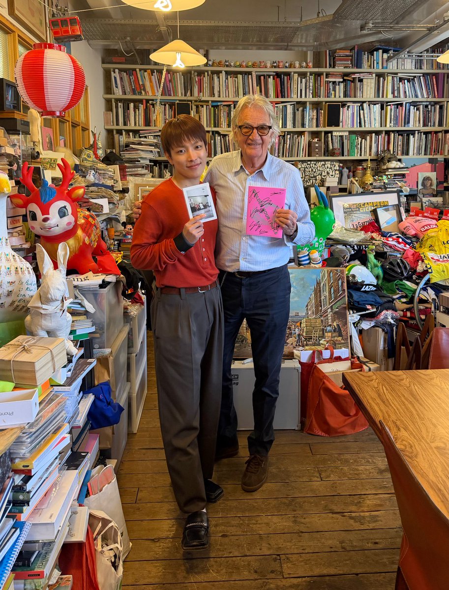 hongjjong's tweet photo. paul smith posted with hongjoong on his ig 🥹🩵 https://t.co/5suIgrUVyG