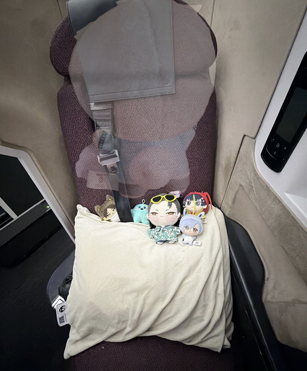 ichicomjp's tweet photo. そんなこんなで✈️✈️✈️乗ってるやで~~~乗り込んでソッコーでとっ散らかすよね~~~
厳選ぬいちゃんたちなのにけつ忘れて泣いてる
 #ゆかことぬい https://t.co/mmEifQT34E