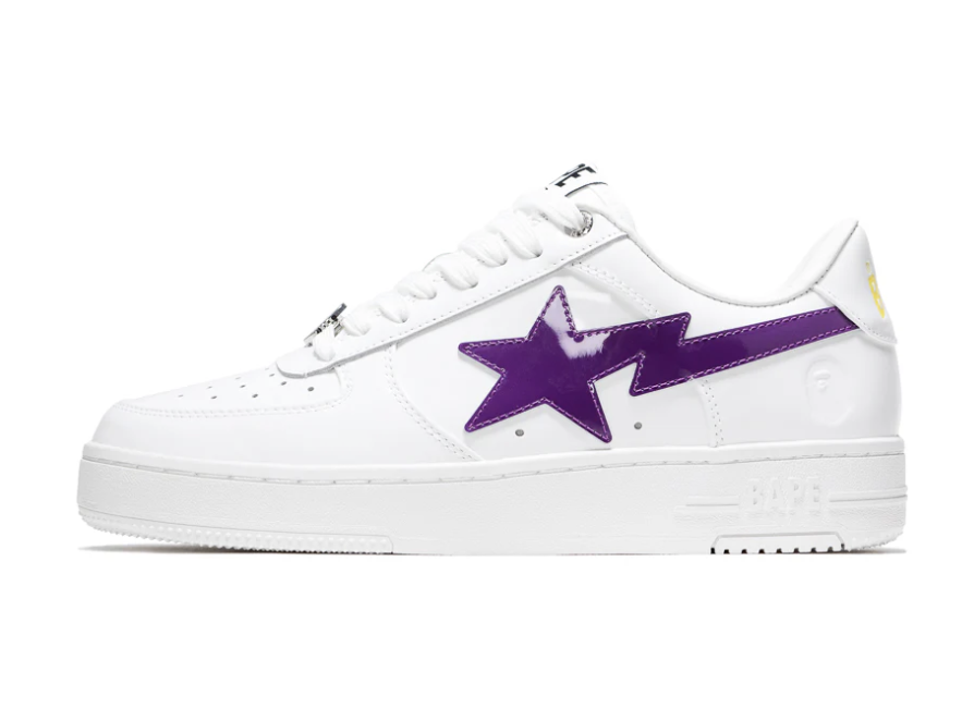 SneakerAlertHD's tweet photo. Politics x BAPE Sta M2 "White/Purple" (2025) https://t.co/6G0X7iIcBc