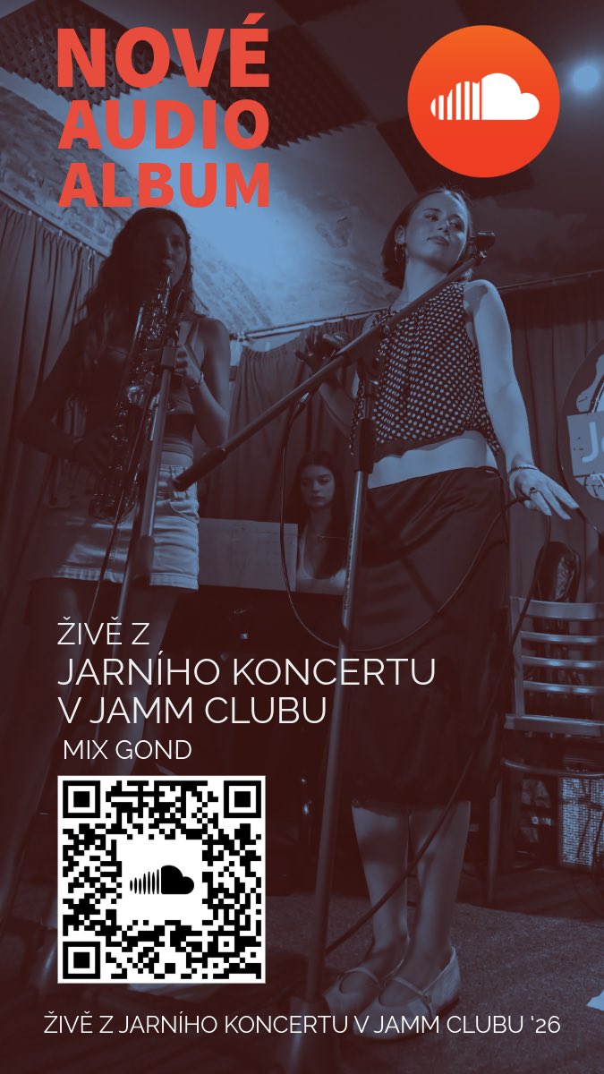 ZUSHARMONIE's tweet photo. 🎧 Poslechni si naše školní audioalbum – kdykoli a kdekoli!

📀 Album: Jarní koncert v Jamm clubu ‘26

🔗https://t.co/O5kJNYOkvh

📲 Proč poslouchat přes SoundCloud?

✔️ Zdarma a bez reklam

✔️ Funguje i bez registrace

🎙 Sleduj, sdílej a podpoř naše žáky. https://t.co/89NF0Q06Ow