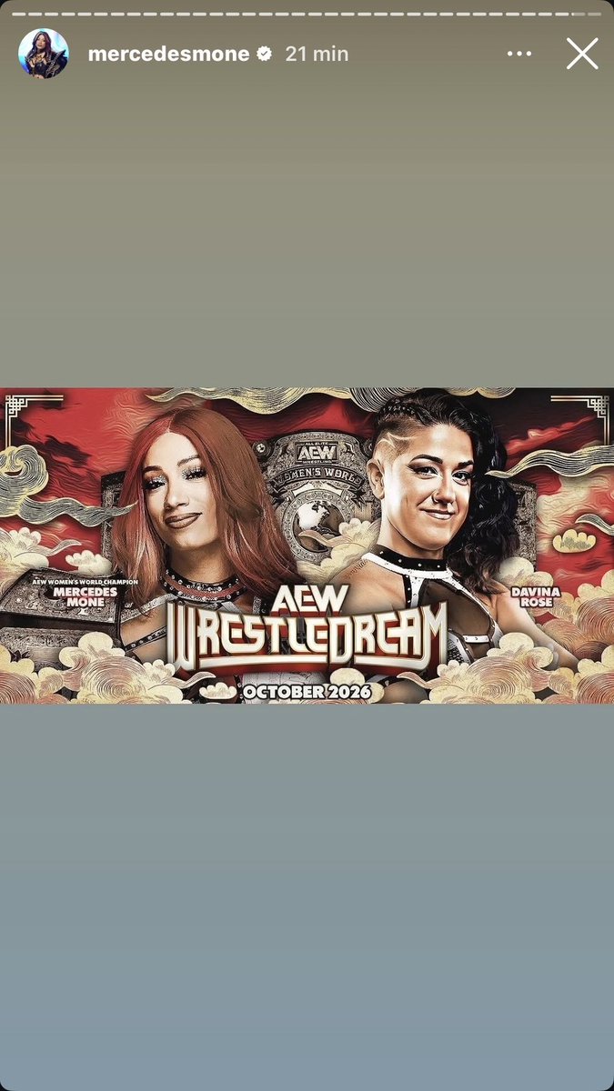 Fightful's tweet photo. Mercedes Mone is going to get people talking with her latest IG story. https://t.co/ex5Xc0BaLo
