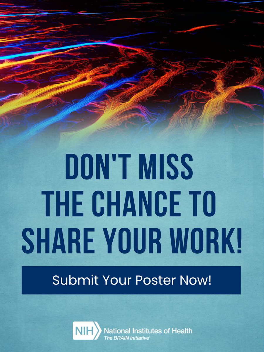 NIH_Innovates's tweet photo. The deadline to submit a poster abstract for the 2026 BRAIN Conference is fast approaching! Don’t miss this opportunity to share your work with the #BRAINInitiative community. Submissions are due June 28 at 11:59 PM ET. 

Learn more: https://t.co/Xa1IiKsLCp #studyBRAIN https://t.co/IIjvniY7Tx