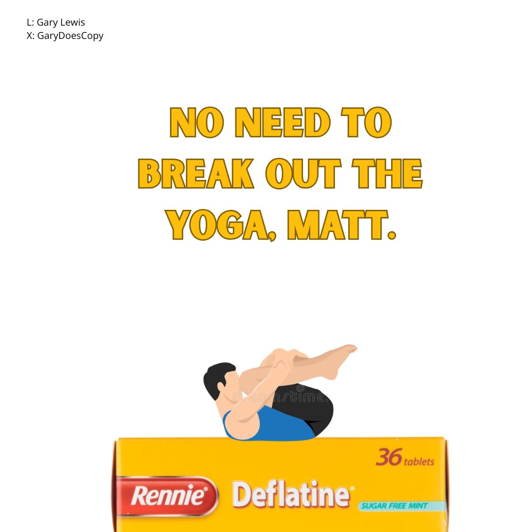 GaryDoesCopy's tweet photo. Yoga mat - @OneMinuteBriefs
 of the Day - 22/06/26 Create posters to advertise #WindReliefTablets https://t.co/luHAEMOC04