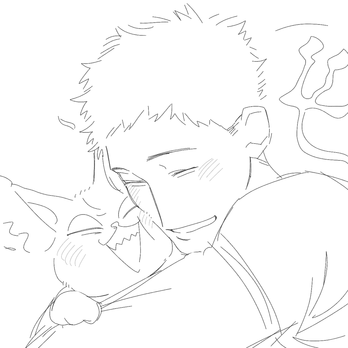 fight19713's tweet photo. 筆圧のない筆でガシガシ描くのほんと楽しい https://t.co/QUmzEaBdzv