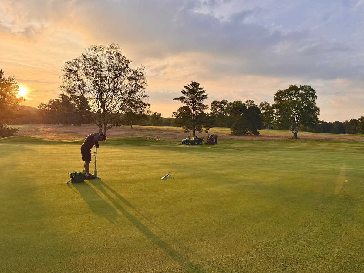andywoodgolf's tweet photo. Fantastic weather for final setup this morning for the @RandA regional qualifying #golf #greenkeeping some great scores in so far including a -4 for Rob Rock https://t.co/tj1lZPt61X