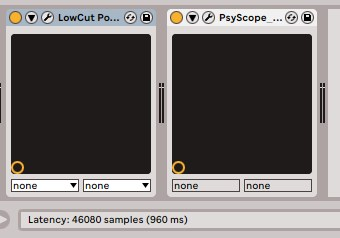kijyoumusic's tweet photo. Latancy：46080Samples（960ｍｓ）
これが素人AIおじさんの限界です。
やはりミニマムで位相歪みと
ポストエコーを低減する仕様にした方が
いいのだろうか？
これだとリアタイでは使えません。 https://t.co/BZQRK7XIrk