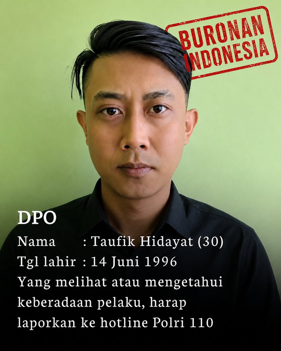 4Y4NKZ's tweet photo. Taufik Hidayat (30) menjadi buronan Polda Jawa Barat atas dugaan penyekapan dan penganiayaan berat terhadap kekasihnya, Yuvita Tri Rezeki/YTR (29), selama tiga tahun di sebuah indekos di kawasan Cileunyi, Kabupaten Bandung. https://t.co/3YFPeYHaTE